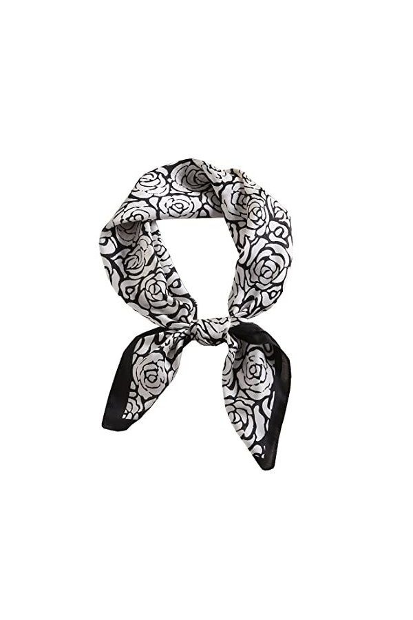 KOOYOL Foulard Femme Soie Echarpe Carré de Soie de Haute Qualité Reproduction Élégants Sentir soie Écharpes