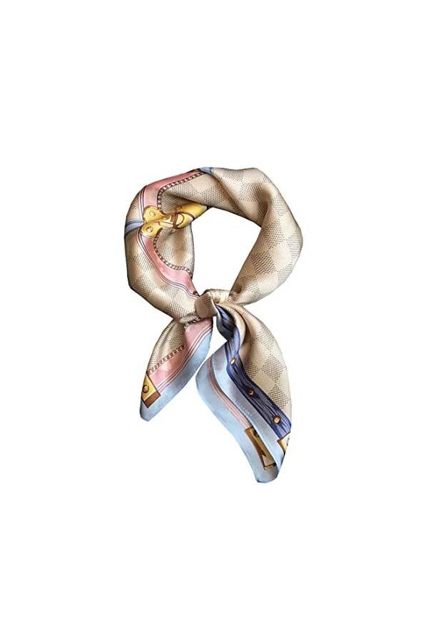 KOOYOL Foulard Femme Soie Echarpe Carré de Soie de Haute Qualité Reproduction Élégants Sentir soie Écharpes