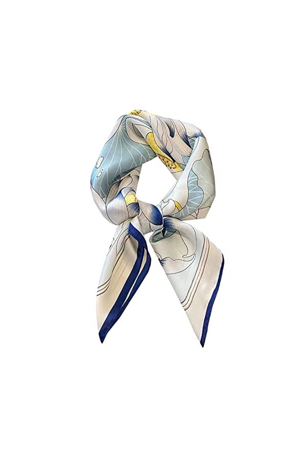 KOOYOL Foulard Femme Soie Echarpe Carré de Soie de Haute Qualité Reproduction Élégants Sentir soie Écharpes