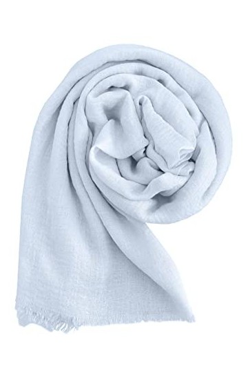 JOPHY & CO. Écharpe/étole/couvre-épaule femme 100 % Viscose élégant doux cod. 2302 , bleu ciel, Taille unique