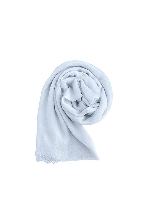 JOPHY & CO. Écharpe/étole/couvre-épaule femme 100 % Viscose élégant doux cod. 2302 , bleu ciel, Taille unique