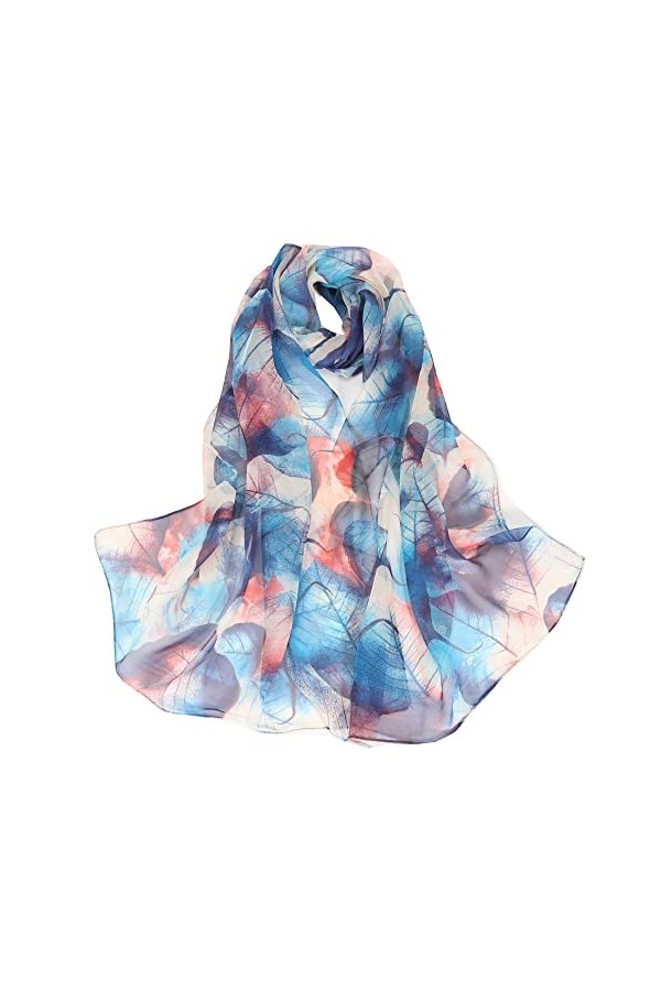 Ecroon Foulard pour les Femme Soie comme une 飨arpe Longue Carr頗rap de ch⬥ Etole Pashmina,Taille unique,Rose