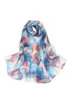 Ecroon Foulard pour les Femme Soie comme une 飨arpe Longue Carr頗rap de ch⬥ Etole Pashmina,Taille unique,Rose