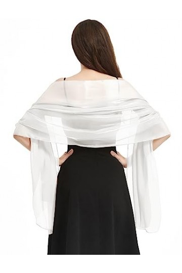 Vijamiy Châles Femme Étole Chic Écharpe Elégante Wrap Foulard Pashmina Scintillants pour Mariage Soirée Cérémonies Fêtes Cham