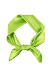 DAMILY Mouchoir Carré Foulard Couleur Solide Accessoires pour Halloween Costume Bandeau Soie Cosplay Ascot Vert 