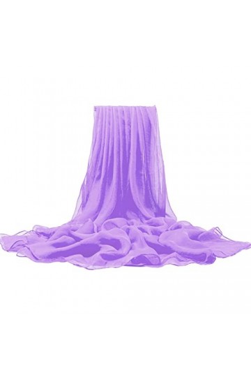 AXZ Echarpe/Châle/Foulard/Etole/Pashmina Longue en Mousseline pour Cocktail Mariage de nombreuses Couleurs 170 * 70 Violet 