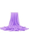 AXZ Echarpe/Châle/Foulard/Etole/Pashmina Longue en Mousseline pour Cocktail Mariage de nombreuses Couleurs 170 * 70 Violet 