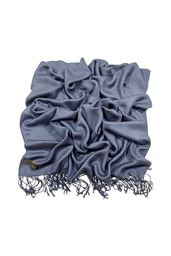 CJ Apparel Gris Fumé Solides Couleur Châle Secondes écharpe étole Wrap Châles Pashminas Nouvelle