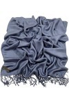 CJ Apparel Gris Fumé Solides Couleur Châle Secondes écharpe étole Wrap Châles Pashminas Nouvelle