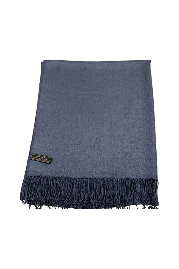 CJ Apparel Gris Fumé Solides Couleur Châle Secondes écharpe étole Wrap Châles Pashminas Nouvelle