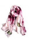 FAIRYGATE Foulards En Soie Rétro Imprimé Motif Géométrique Rayures Écharpe Doux Chaud dAutomne Hiver Etoles Châle De Plage T