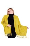 CJ Apparel Jaune Or Solide Couleur Unie Conception Népalaise Châle écharpe étole Wrap Secondes