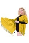 CJ Apparel Jaune Or Solide Couleur Unie Conception Népalaise Châle écharpe étole Wrap Secondes