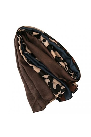FAIRYGATE Foulard Leopard Femme Echarpe Foulards avec des glands Femme Léger et doux luxueux Vintage Hiver La Châles Etoles é
