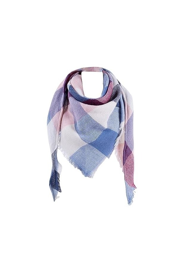 Femme Écharpe,Fille Châle Foulard,Foulard Triangle,Echarpe Triangle Tricotée,Écharpe Triangle,Echarpe A Carreaux,Écharpe Chal