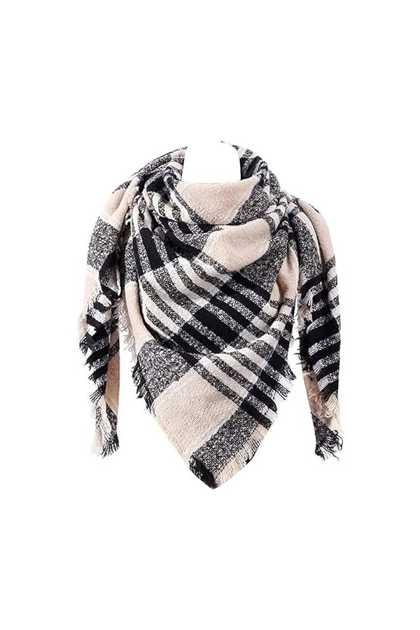 Femme Écharpe,Fille Châle Foulard,Foulard Triangle,Echarpe Triangle Tricotée,Écharpe Triangle,Echarpe A Carreaux,Écharpe Chal