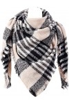 Femme Écharpe,Fille Châle Foulard,Foulard Triangle,Echarpe Triangle Tricotée,Écharpe Triangle,Echarpe A Carreaux,Écharpe Chal