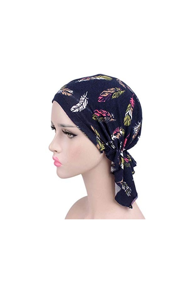 Amorar Chapeau de Chimio, Femmes&nbsp; Écharpe en Coton Turban Bandana Foulards Tête Bonnet Hijab Hairband pré-attaché de Perte de