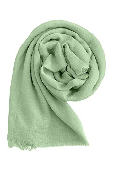 Écharpe/étole/couvre-épaule femme 100 % Viscose élégant doux cod. 2302 , Vert thé, Taille unique