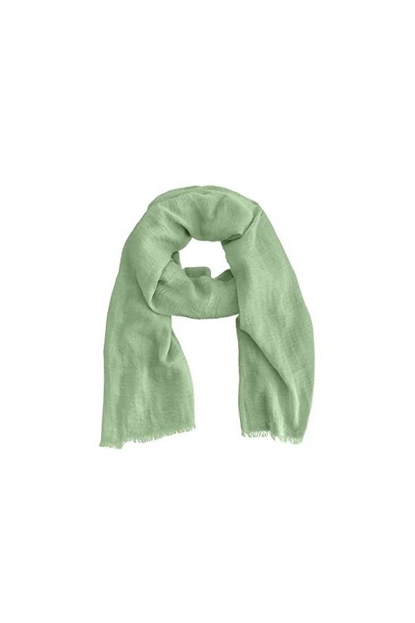 Écharpe/étole/couvre-épaule femme 100 % Viscose élégant doux cod. 2302 , Vert thé, Taille unique