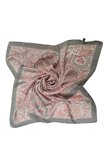 FAIRYGATE Foulard En Soie Femme Écharpe Imprimée Vintage Style Élégant De Mode Grand Châle Carré Châle De Protection Solaire 