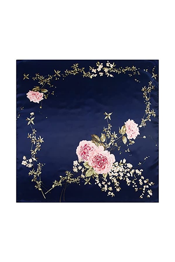 FAIRYGATE Foulard Femme Bandeau Soie Ressentir Bandanas Cheveux Chale Foulards Etole Echarpe-Grand carre Satin 90x90cm 75007