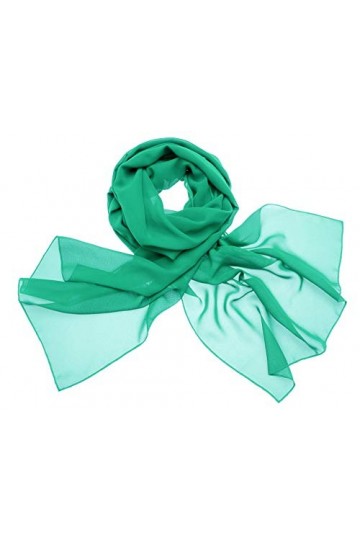 Dresstells, Femme pashmina châle écharpe étole en mousseline polyester printemps/été,Vert,190cm×70cm
