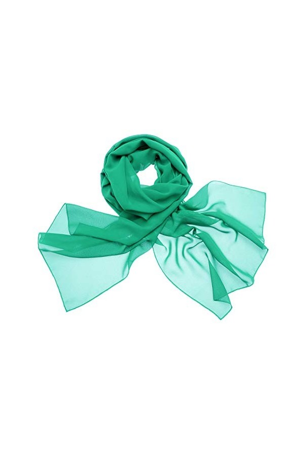 Dresstells, Femme pashmina châle écharpe étole en mousseline polyester printemps/été,Vert,190cm×70cm