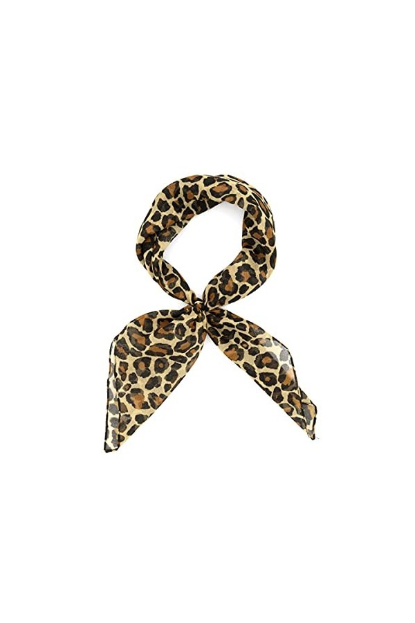 Colours & Beauty Petit Foulard Imitation Soie Couleur Noir Femme Made In Italy | Petit Foulard Femme Satin Multi-usages | Fou