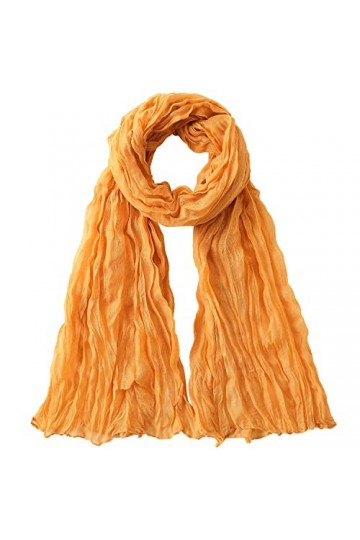 Longwu Foulards en Lin de Coton pour Femmes Lady Light Soft Fashion Solid Écharpe Wrap Châle Musulman Gaze Foulard Plage Prot