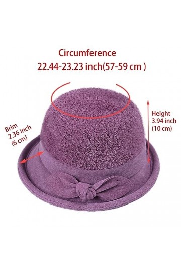 ZffXH Furry Brim Cape Housse Femmes Laine Doux Hiver Cape Cap Bowler Chapeaux pour Femmes