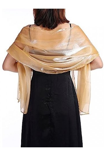 Atigy Chale Femme Mariage Echarpes et Foulards pour Robe de Soirée Élégant Etole Châle Mariage pour Femme Chameau 