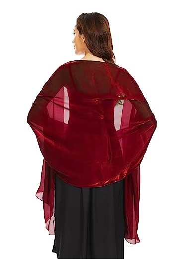 chuangminghangqi Femme Étole en Satin Brillant Châle de Mariage Écharpe pour Mariée - Wrap Foulard pour Soirée Cérémonies Fêt