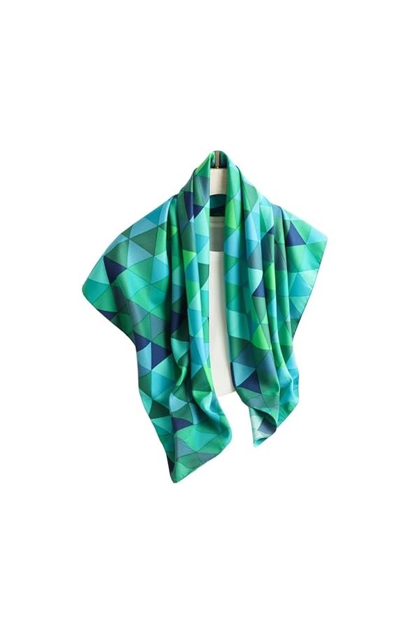 KOOYOL Foulard Femme Carré de Soie de Haute Qualité Reproduction Accessoires Élégants Sentir soie Écharpes