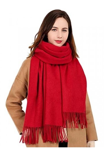 Vakkery Pashmina Écharpe&nbsp;Dames Mariage Étole Châle Doux De Couleur Unie Châles pour Femmes