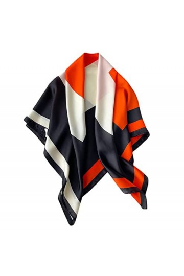 KOOYOL Femmes Écharpe Bandana Soie Grand Carré Satiné Foulard Tête Echarpes