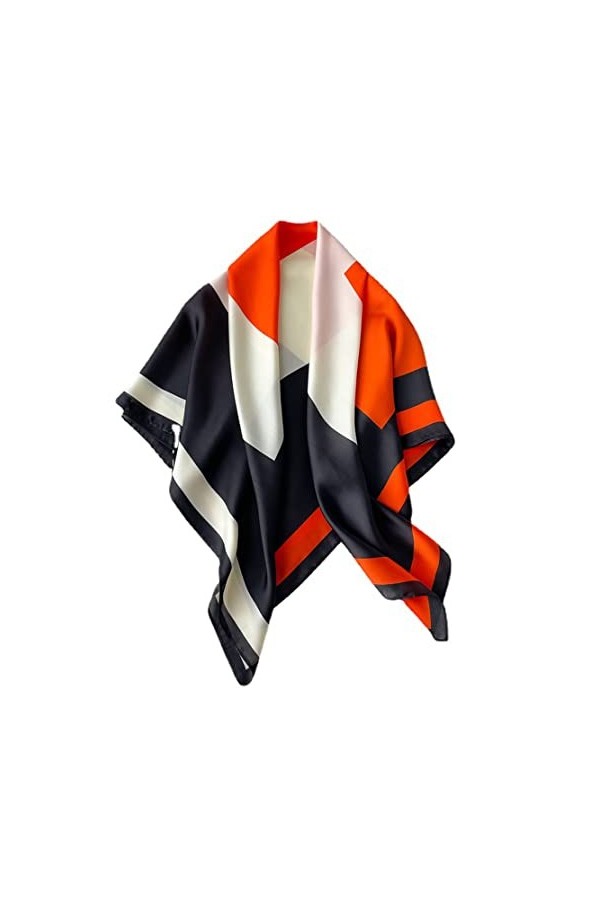 KOOYOL Femmes Écharpe Bandana Soie Grand Carré Satiné Foulard Tête Echarpes