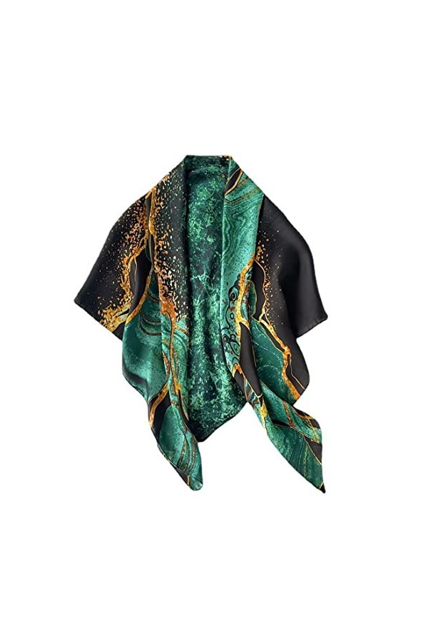 KOOYOL Femmes Écharpe Bandana Soie Grand Carré Satiné Foulard Tête Echarpes