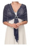 Vakkery Châles et Écharpes de Mariage Foulard Métallique Étincelant Soirée Châle pour Femme