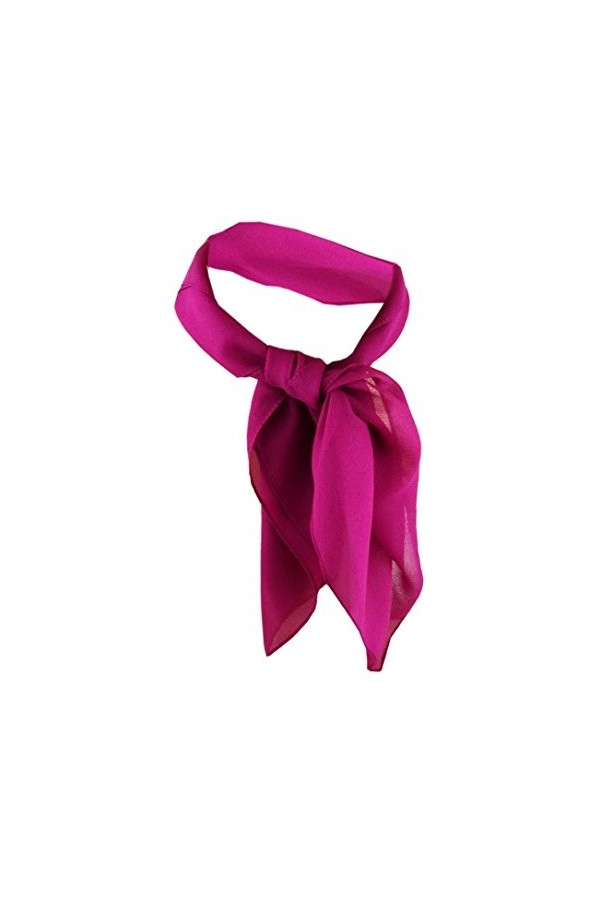 TigerTie dames Chiffon tissu nicki vert fluorescent unicolor - taille 50 x 50 cm - foulard