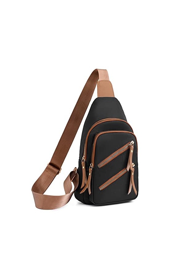 FANDARE Ultraléger Sac de Poitrine Femme Sacs à Dos porté Travers Sacs à bandoulière Sac à Main Petits Sacs pour Téléphone Sa