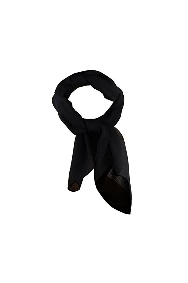 TigerTie dames Chiffon tissu nicki vert fluorescent unicolor - taille 50 x 50 cm - foulard