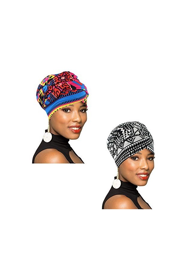 Foulard turban long africain pour cheveux style bohème, Z-gingembre, taille unique