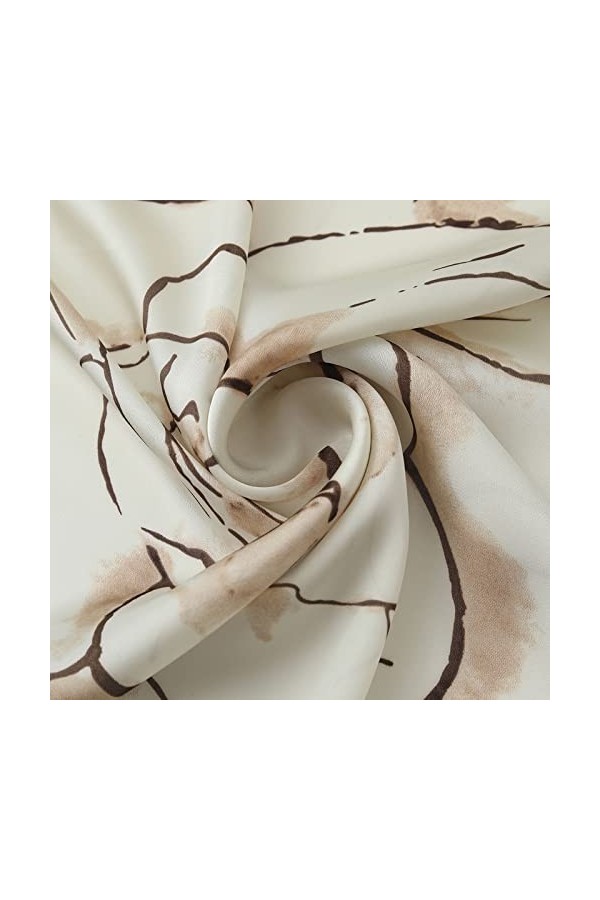 WLHOPE Foulard carré en soie rose pour femme 70 x 70 cm 100 % soie, Foulard-010, L