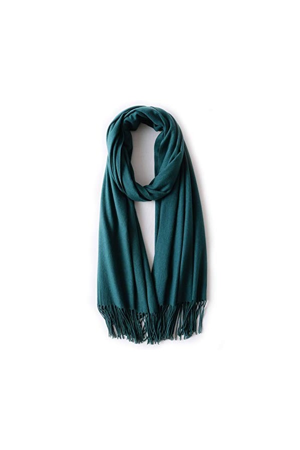 Sawekin Foulard XXL pour femme - Foulard à carreaux carré - Automne/hiver - Écharpe chaude, G-vert, taille unique