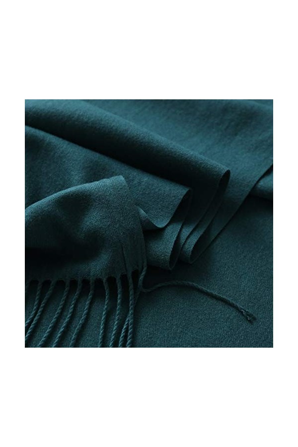Sawekin Foulard XXL pour femme - Foulard à carreaux carré - Automne/hiver - Écharpe chaude, G-vert, taille unique
