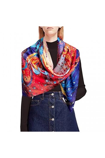 Bellette Femme Fichus et foulards de tête en Soie Foulard Echarpe Bandana Taille unique