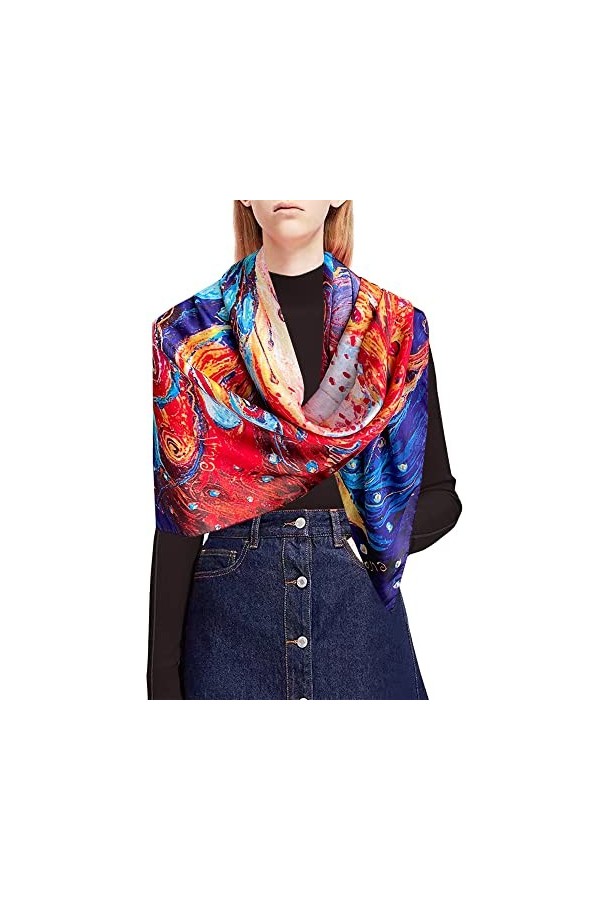 Bellette Femme Fichus et foulards de tête en Soie Foulard Echarpe Bandana Taille unique