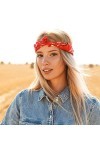 Bandanas Paisley Bandanas de Cow-Boy Head Wrap Écharpe Bracelet Unisexes Imprimés de Nouveauté pour Adultes et Enfants