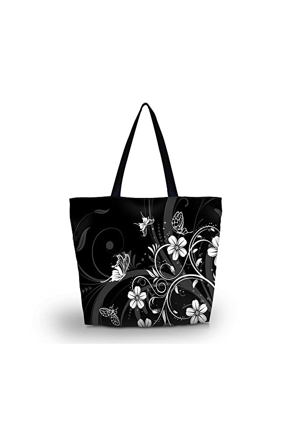 AOKSUNOVA sac shopping sac en tissu pliable sac en tissu imprimé cabas design paresseux pliable 43 x 35 x 10 cm